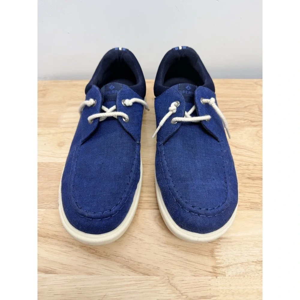 Sperry Men's Captain's MOC Moccasin Blue Chambray‎ Size 10 US #29